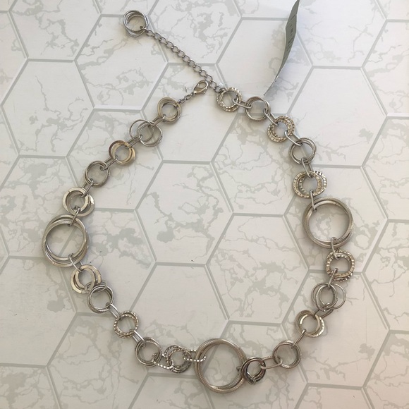 Cache Accessories - Cache Women’s Silver Rings Metal Belt - NWT